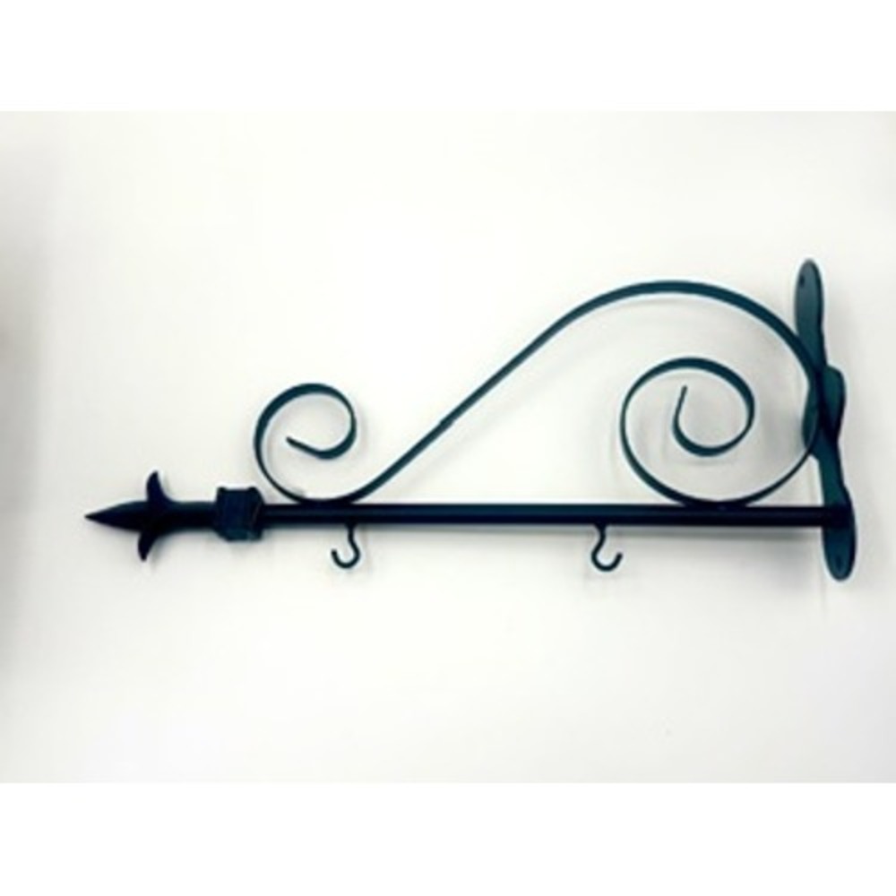 K&K Interiors Black‎ Metal Scroll Arrow Holder 17.5" NEW
